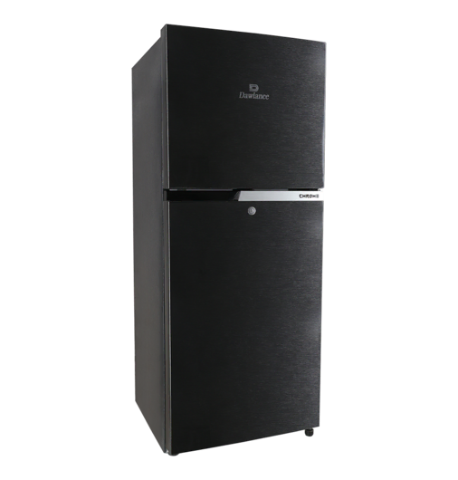 REF 9193LF CHROME HAIRLINE BLACK Double Door Refrigerator