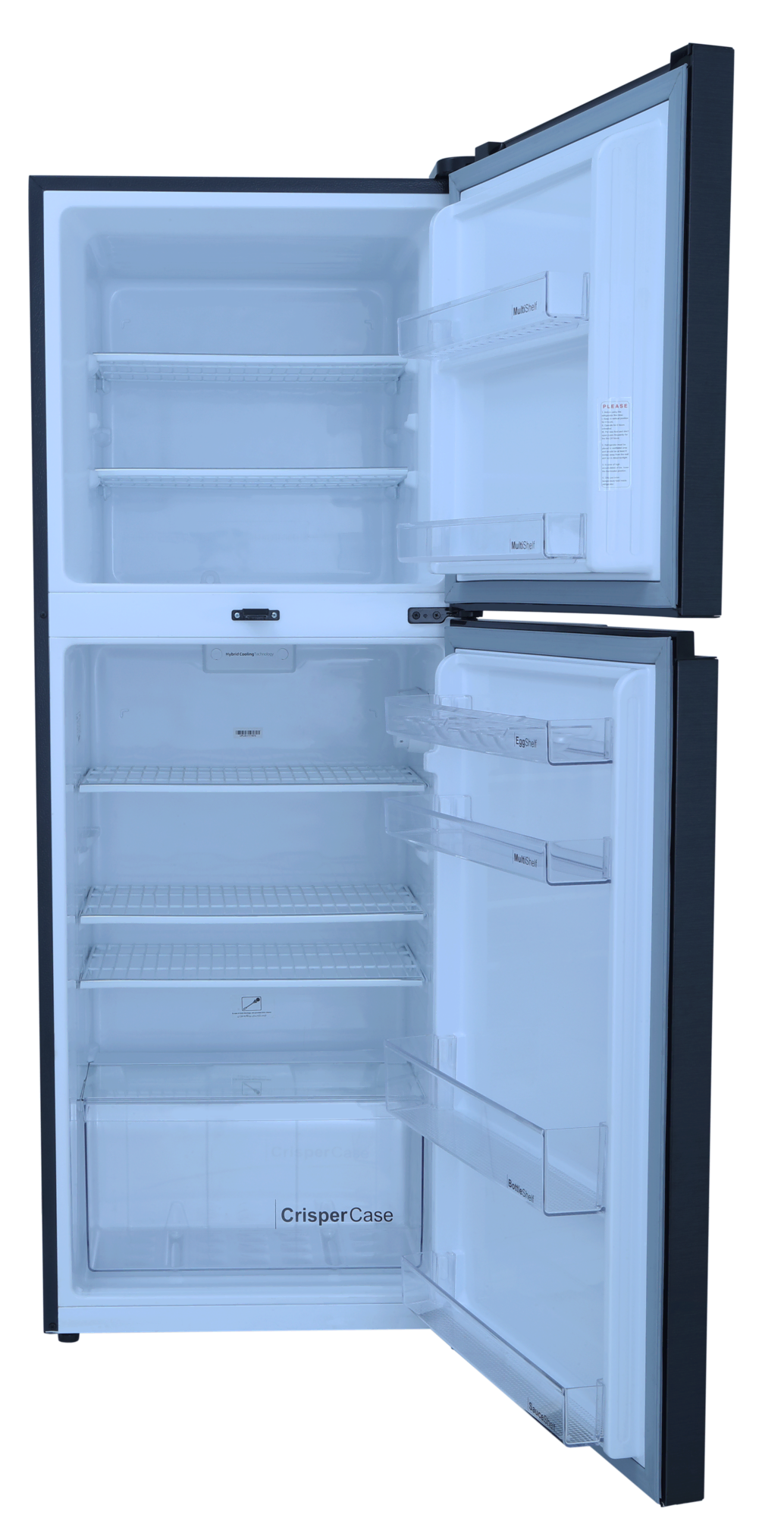 REF 9169WB CHROME HAIRLINE BLACK Double Door Refrigerator