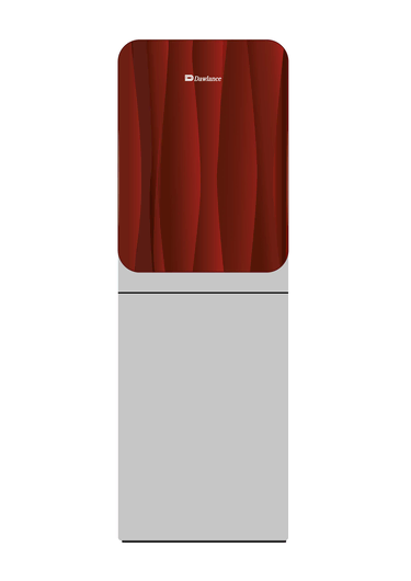 WD-1051 Glass Door Maroon With Refrigerator